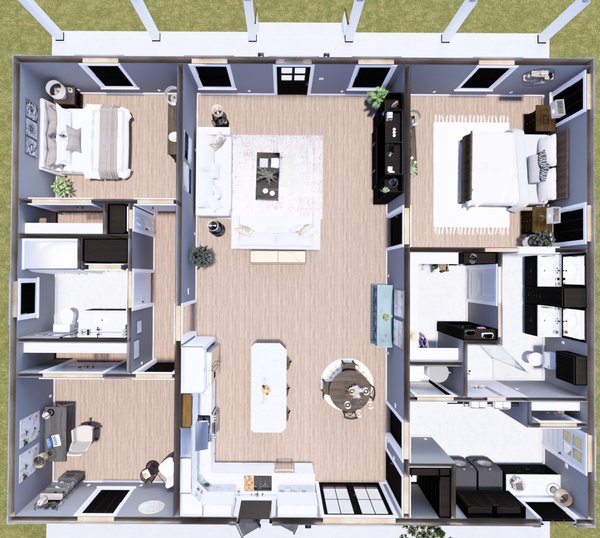 Farmhouse Floor Plan - Main Floor Plan #44-283