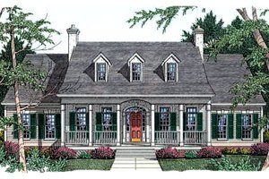 Southern Exterior - Front Elevation Plan #406-225