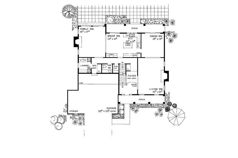 House Plan Design - Floor Plan - Main Floor for Classical House Plan #72-997 - 4 bed, 3.5 bath