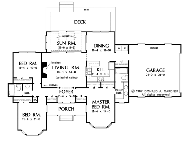 House Plan Design - Ranch Floor Plan - Main Floor Plan #929-65