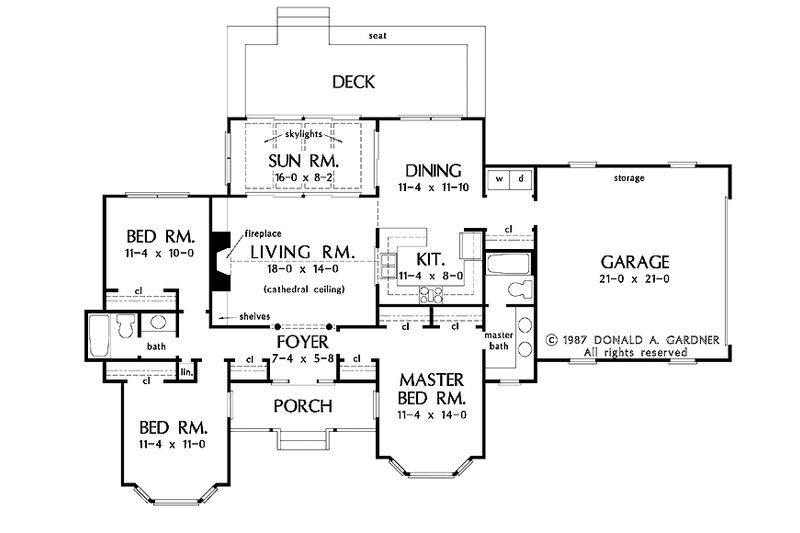 Home Plan - Floor Plan - Main Floor for Ranch House Plan #929-65 - 3 bed, 2 bath
