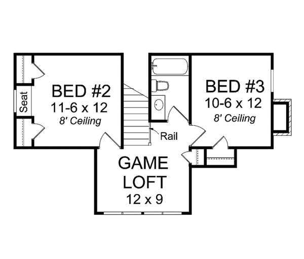 House Design - Country Floor Plan - Upper Floor Plan #513-2141