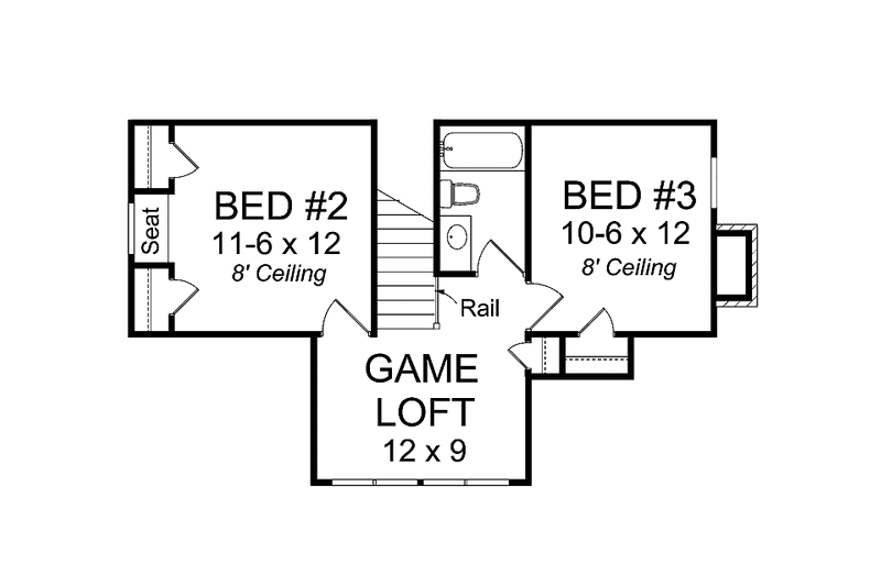 Dream House Plan - Floor Plan - Upper Floor for Country House Plan #513-2141 - 3 bed, 2.5 bath