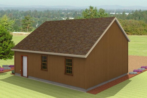 Exterior - Rear Elevation for Country House Plan #75-204, 0 bath
