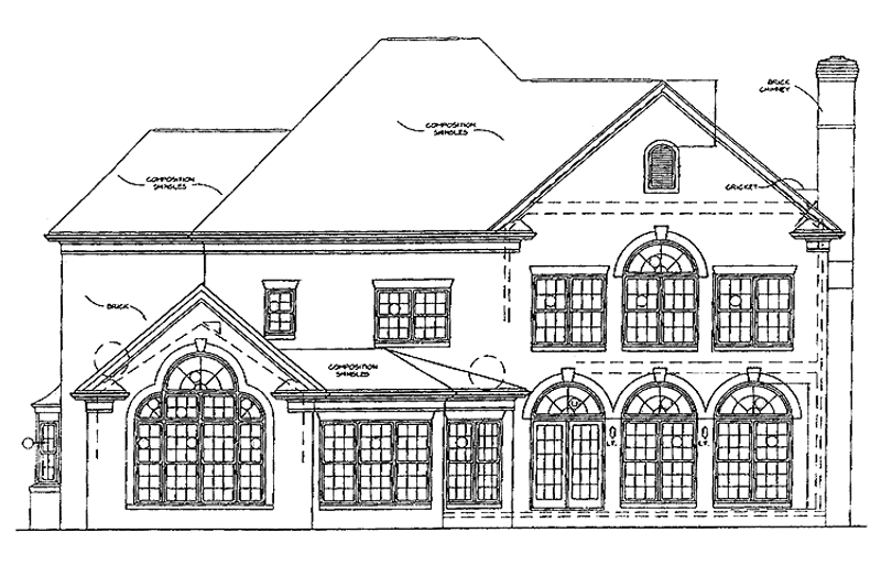 Dream House Plan - Exterior - Rear Elevation for Traditional House Plan #453-171 - 4 bed, 3.5 bath