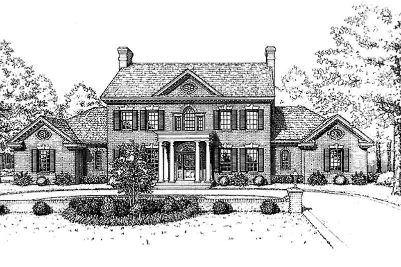 Dream House Plan - Classical Exterior - Front Elevation Plan #310-1018