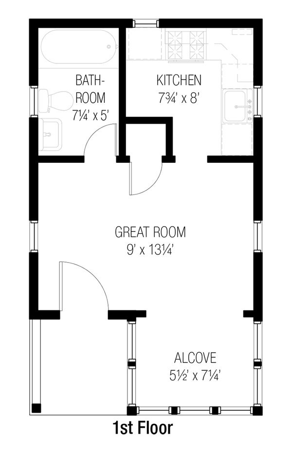Cottage Floor Plan - Main Floor Plan #915-7