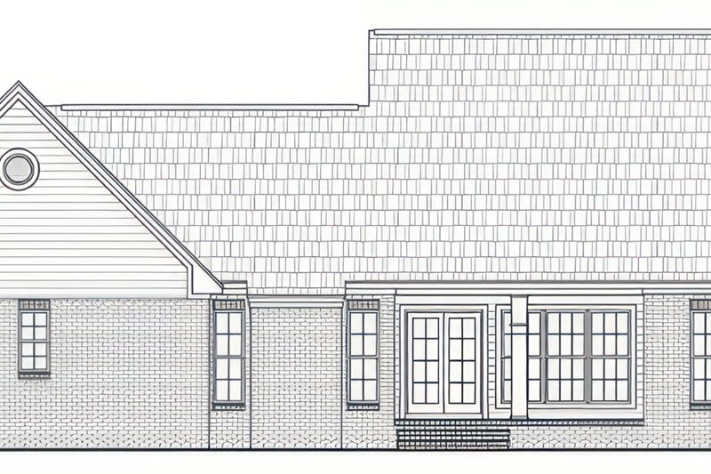 Architectural House Design - Exterior - Rear Elevation for Country House Plan #21-630 - 4 bed, 3 bath