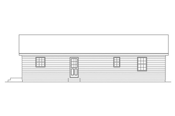 Exterior - Rear Elevation for Ranch House Plan #57-244 - 3 bed, 2 bath
