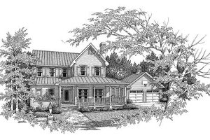 Country Exterior - Front Elevation Plan #41-120