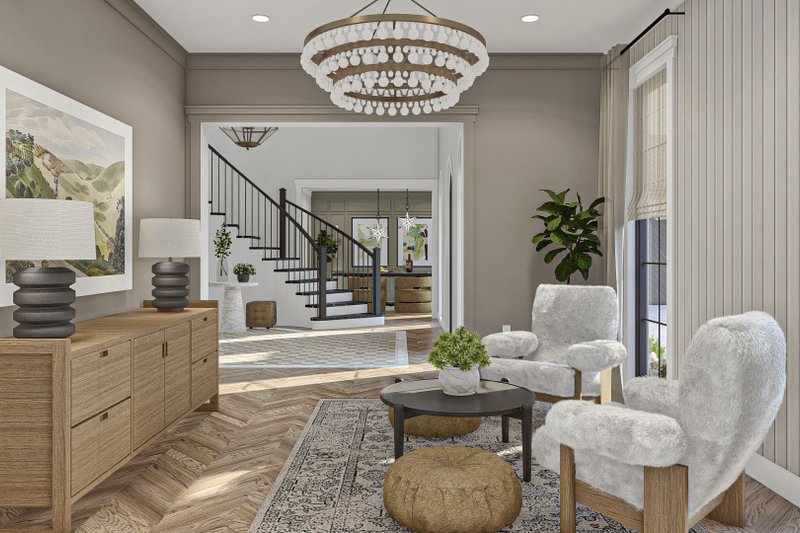 House Design - Interior - Family Room 3 for Mediterranean House Plan #455-524 - 5 bed, 4.5 bath