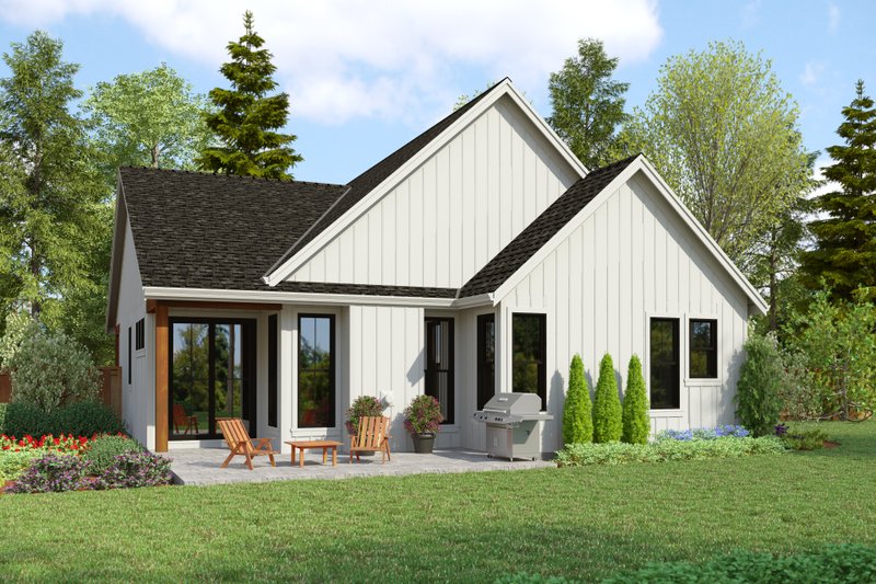 House Plan Design - Exterior - Rear Elevation for Farmhouse House Plan #48-1107 - 3 bed, 2 bath