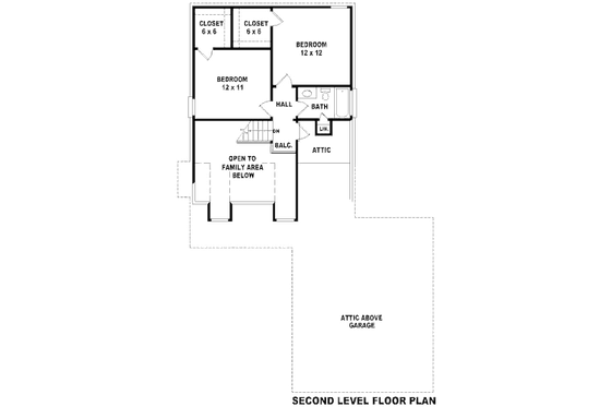 Floor Plan - Upper Floor for Traditional House Plan #81-13771 - 3 bed, 2.5 bath