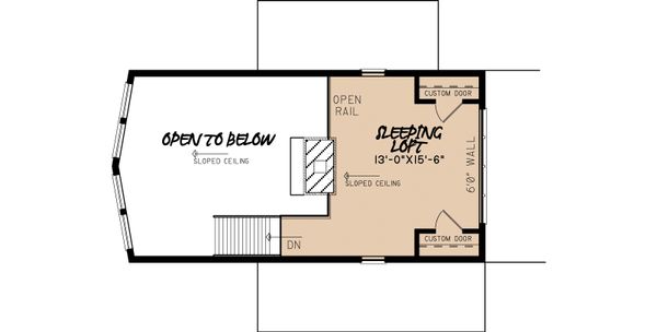 Contemporary Floor Plan - Upper Floor Plan #923-6
