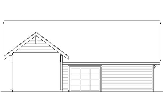 Exterior - Rear Elevation for Traditional House Plan #124-1054, 0 bath