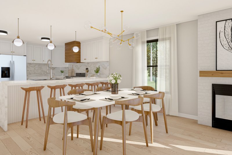 Architectural House Design - Interior - Dining Room for Barndominium House Plan #1117-12 - 2 bed, 2.5 bath