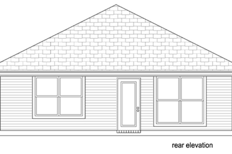 Home Plan - Exterior - Rear Elevation for Cottage House Plan #84-512 - 3 bed, 2 bath