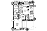 European Style House Plan - 3 Beds 2 Baths 1760 Sq/Ft Plan #310-899 