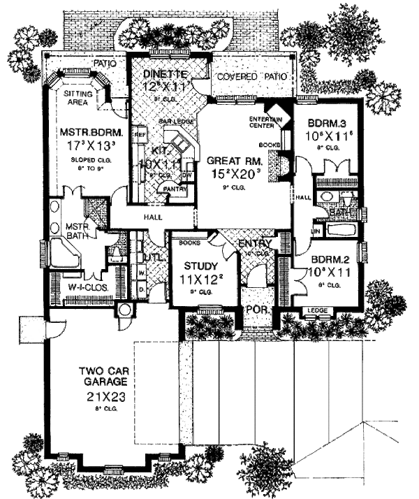 House Plan Design - European Floor Plan - Main Floor Plan #310-899