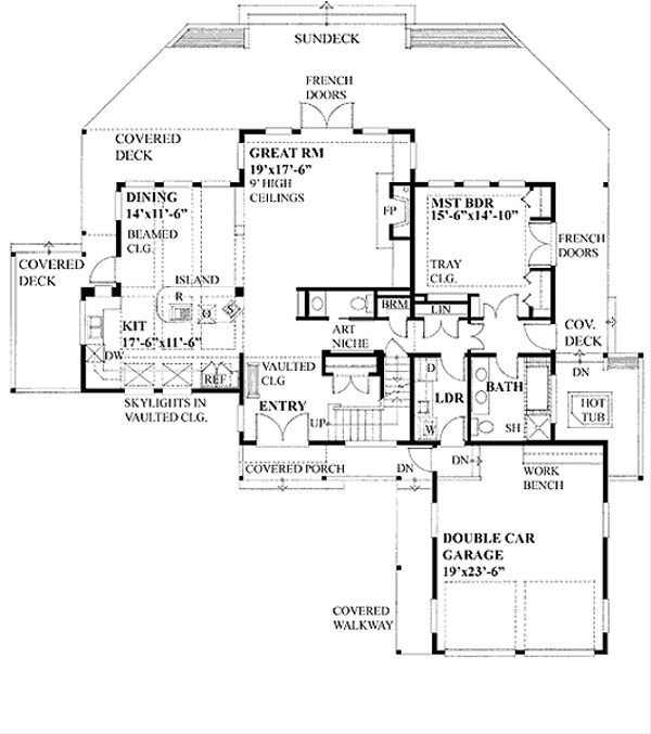 Architectural House Design - Farmhouse Floor Plan - Main Floor Plan #118-121