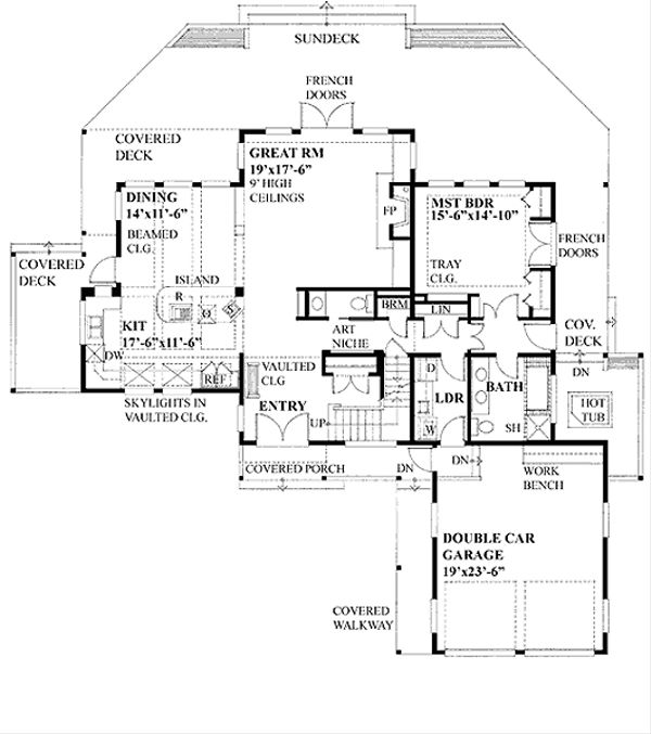 Home Plan - Farmhouse Floor Plan - Main Floor Plan #118-121