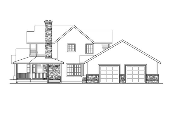 Exterior - Other Elevation 1 for Traditional House Plan #124-573 - 4 bed, 3.5 bath