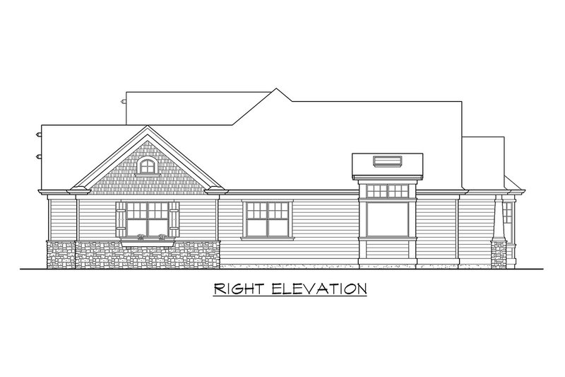 Home Plan - Exterior - Other Elevation 1 for Craftsman House Plan #132-231 - 3 bed, 2 bath