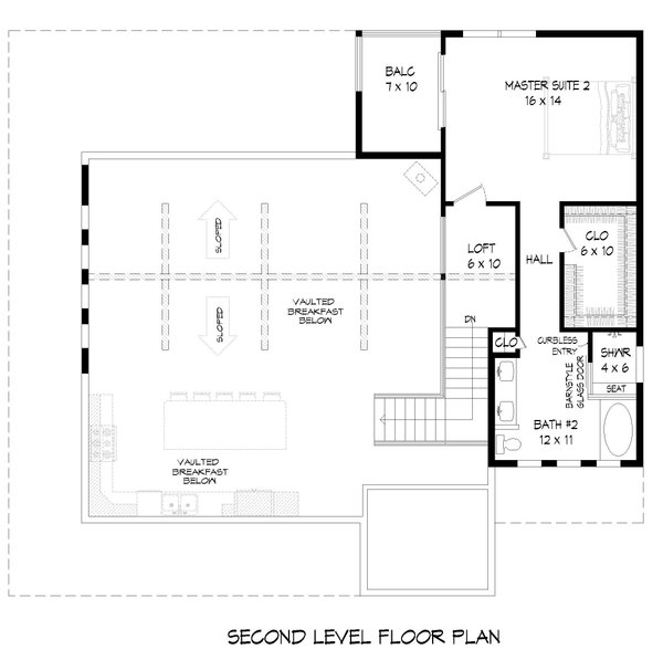 Traditional Floor Plan - Upper Floor Plan #932-477