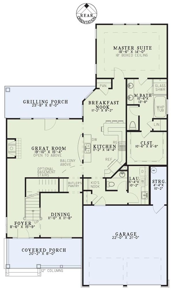 Dream House Plan - Country Floor Plan - Main Floor Plan #17-2822