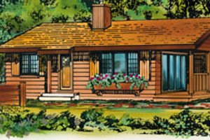 Cottage Exterior - Front Elevation Plan #47-486