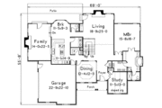 European Style House Plan - 4 Beds 4 Baths 3357 Sq/Ft Plan #57-116 