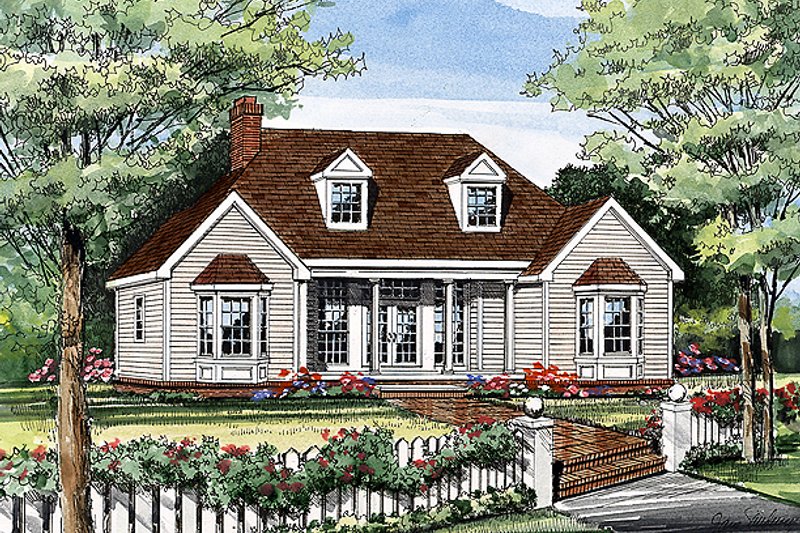 Country Style House Plan - 3 Beds 2 Baths 1380 Sq Ft Plan #456-2 