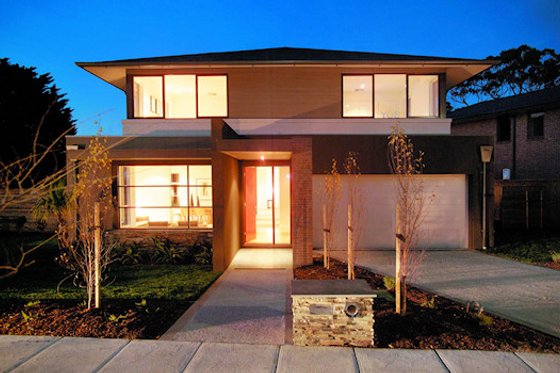 Exterior - Front Elevation for Modern House Plan #496-11 - 4 bed, 2.5 bath