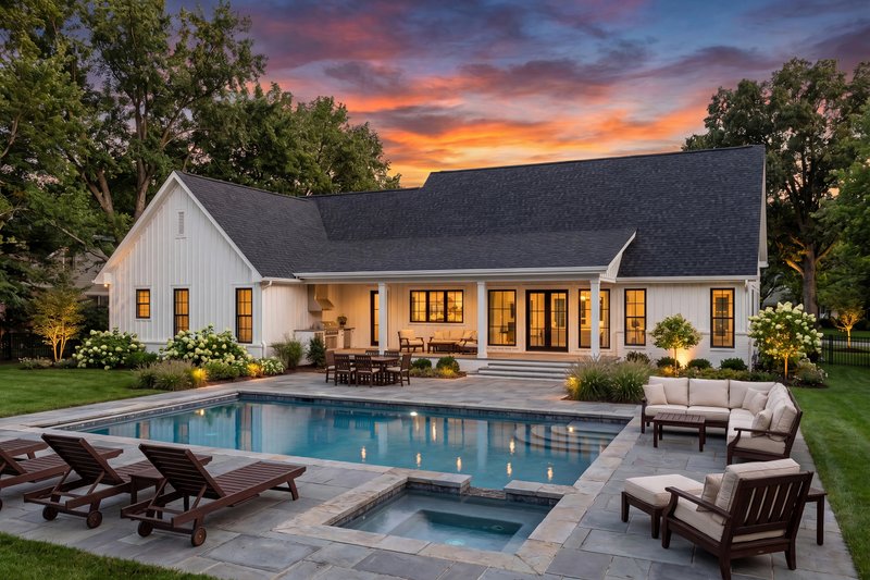 Dream House Plan - Exterior - Rear Elevation 1 for Farmhouse House Plan #430-436 - 3 bed, 2 bath
