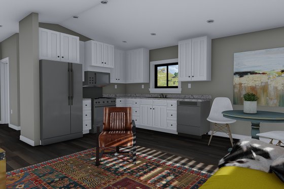 Interior - Kitchen for Barndominium House Plan #1060-97 - 1 bed, 1 bath