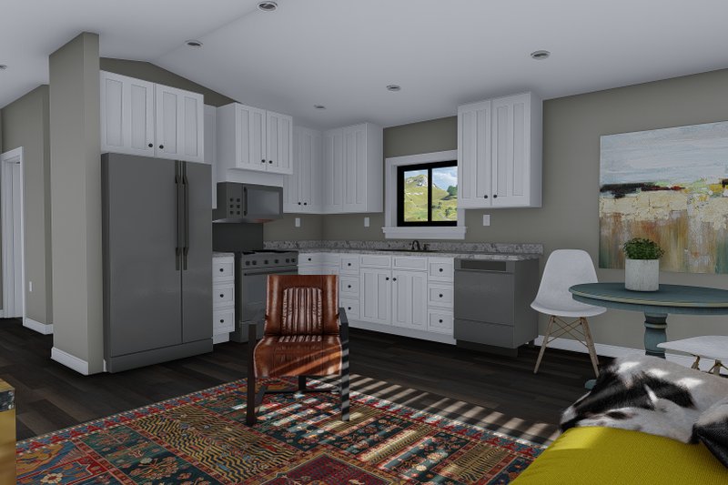Architectural House Design - Interior - Kitchen for Barndominium House Plan #1060-97 - 1 bed, 1 bath