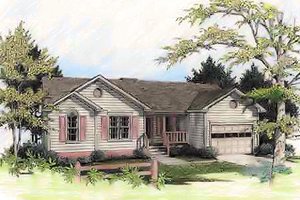 Country Exterior - Front Elevation Plan #56-103
