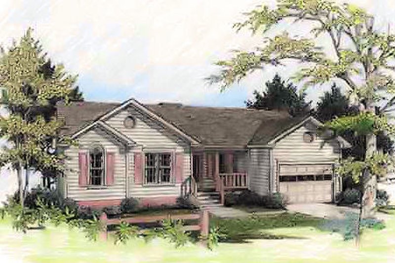 Country Style House Plan - 3 Beds 2 Baths 997 Sq/Ft Plan #56-103