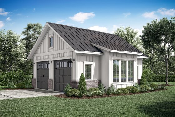 Exterior - Front Elevation 3 for Farmhouse House Plan #430-267, 0 bath