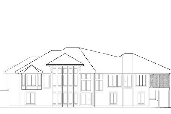 Exterior - Rear Elevation for Mediterranean House Plan #67-873 - 5 bed, 4.5 bath