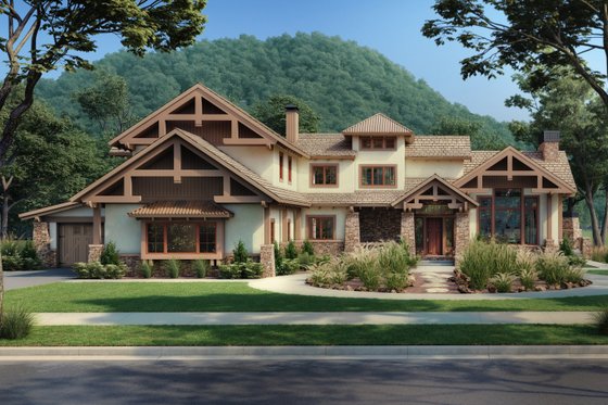 Exterior - Front Elevation 3 for Traditional House Plan #942-65 - 3 bed, 2.5 bath