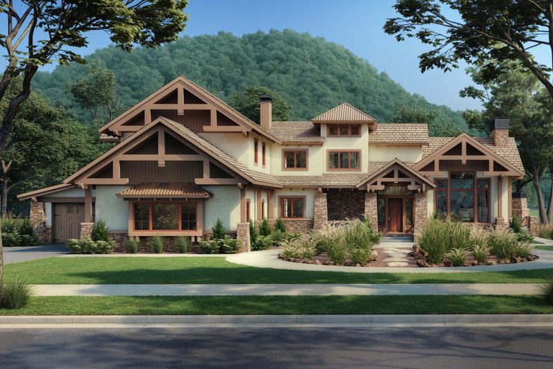 House Blueprint - Exterior - Front Elevation 3 for Traditional House Plan #942-65 - 3 bed, 2.5 bath