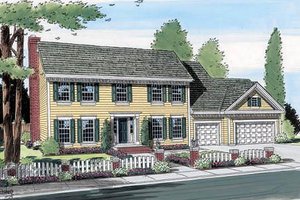 Colonial Exterior - Front Elevation Plan #312-565
