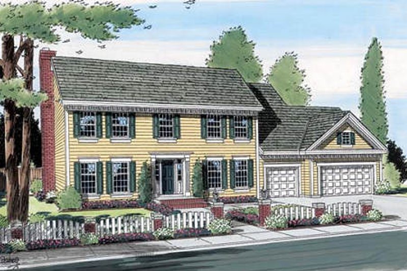 Colonial Style House Plan - 4 Beds 2.5 Baths 2920 Sq/Ft Plan #312-565