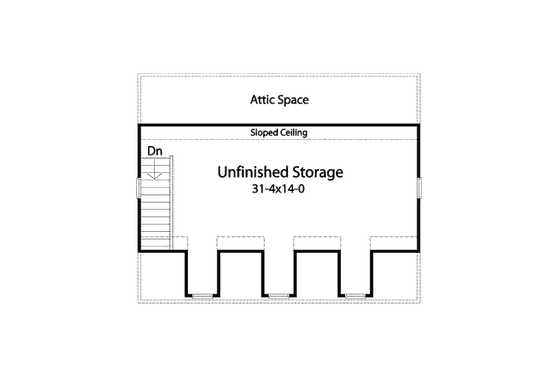 Floor Plan - Upper Floor for Country House Plan #22-552, 0 bath