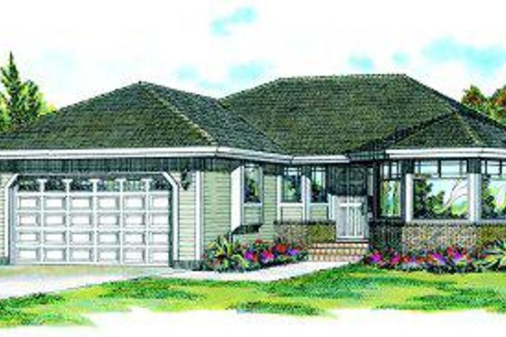 Exterior - Front Elevation for Traditional House Plan #47-561 - 3 bed, 2 bath
