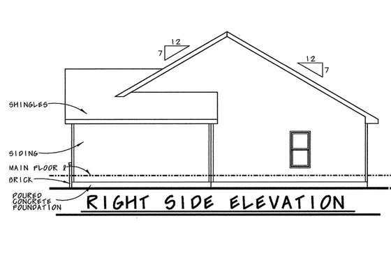 Exterior - Other Elevation 1 for Country House Plan #20-2226 - 3 bed, 2 bath