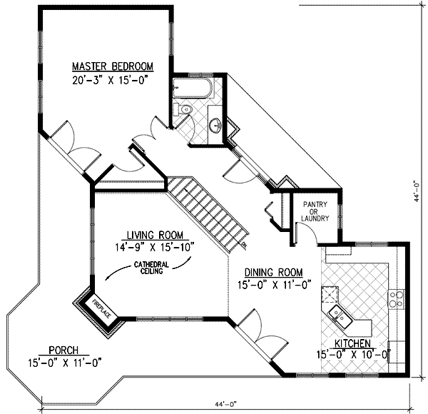 Traditional Floor Plan - Main Floor Plan #138-103