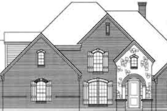 Exterior - Front Elevation for European House Plan #141-117 - 5 bed, 4.5 bath