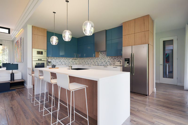 House Blueprint - Interior - Kitchen for Contemporary House Plan #48-1203 - 3 bed, 2 bath